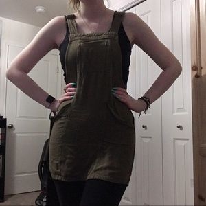 Army Green Overall Dress